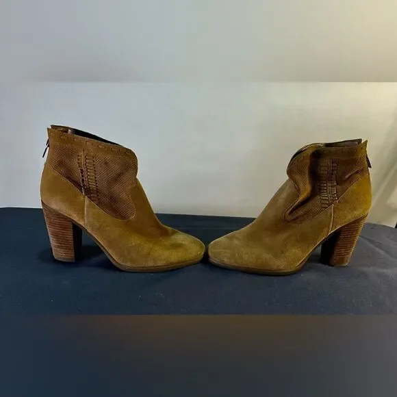 Vince Camuto - Tan Suede Ankle Boots - Picture 2 of 5